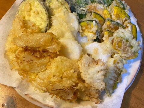 野菜でたっぷり！おいしい天ぷら
